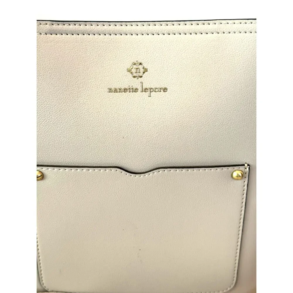 Nanette Lepore Leather Crossbody Tote Adjustable Strap Mini Pouch $148